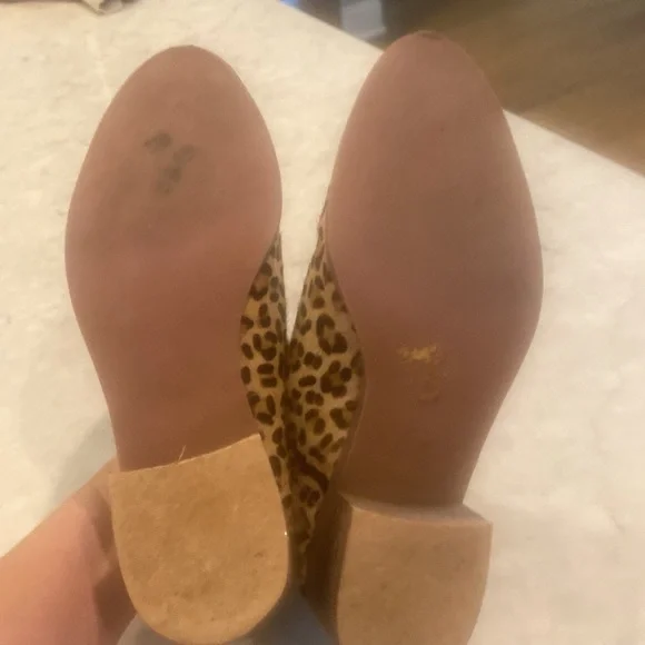 Coconuts By Matisse Animal Leopard Print Leather Real Cow Fur Mule Boots - Picture 4 of 5